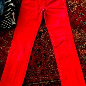Vibrant red jeans